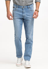 Wrangler Texas Slim Męskie Spodnie Jeansowe Dream On W12SQO859